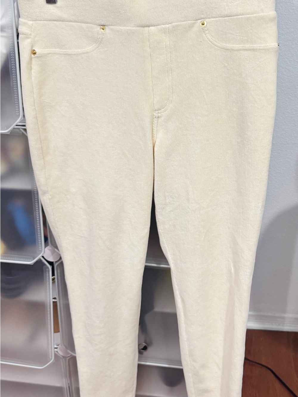 Michael Kors Cream Women’s Stretch Pants- Comfortable Everyday Slim Fit